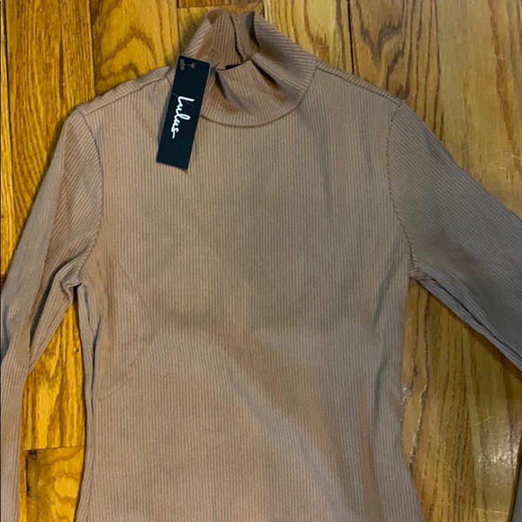 Ribbed long sleeve turtleneck dress - Picture 2 of 5